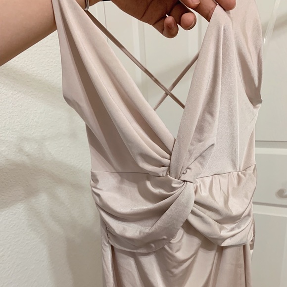 Wrap Front Satin Mini Dress - Picture 3 of 6